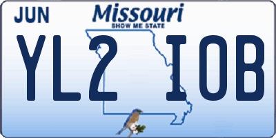 MO license plate YL2I0B