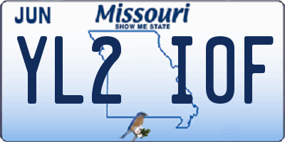 MO license plate YL2I0F