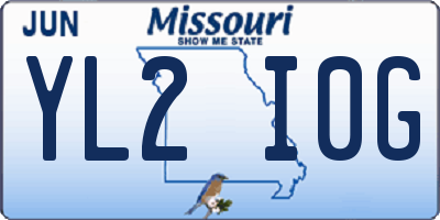 MO license plate YL2I0G