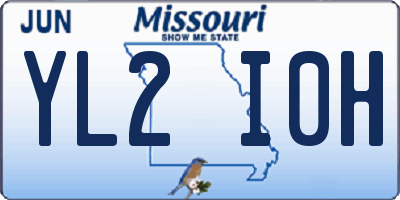 MO license plate YL2I0H