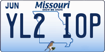 MO license plate YL2I0P