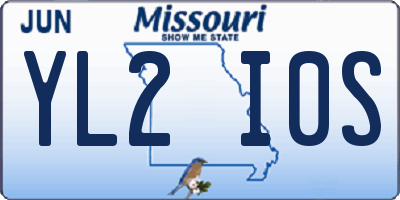 MO license plate YL2I0S