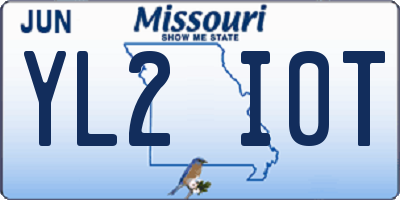MO license plate YL2I0T