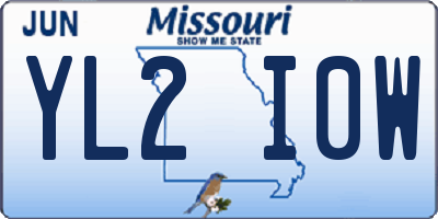 MO license plate YL2I0W