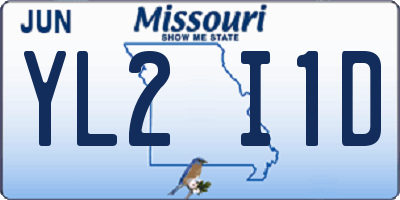 MO license plate YL2I1D