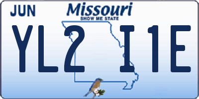 MO license plate YL2I1E