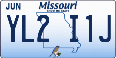 MO license plate YL2I1J