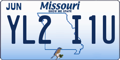 MO license plate YL2I1U