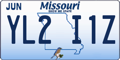 MO license plate YL2I1Z