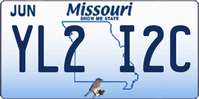 MO license plate YL2I2C
