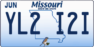 MO license plate YL2I2I