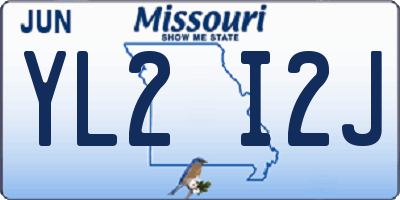 MO license plate YL2I2J