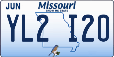 MO license plate YL2I2O