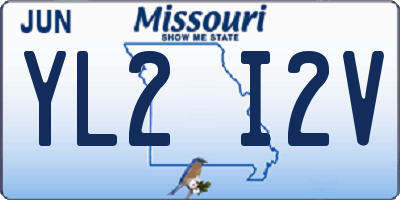 MO license plate YL2I2V
