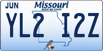 MO license plate YL2I2Z