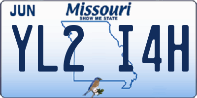 MO license plate YL2I4H