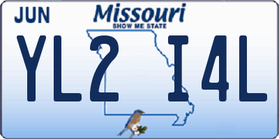 MO license plate YL2I4L