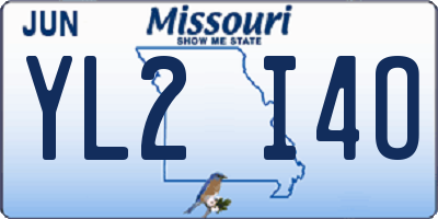 MO license plate YL2I4O