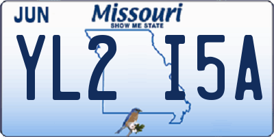 MO license plate YL2I5A