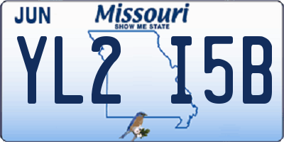 MO license plate YL2I5B