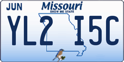 MO license plate YL2I5C