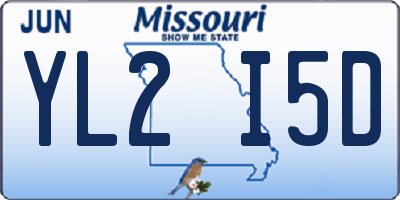 MO license plate YL2I5D