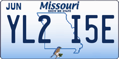 MO license plate YL2I5E