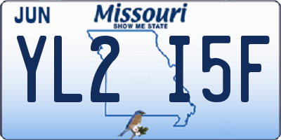 MO license plate YL2I5F