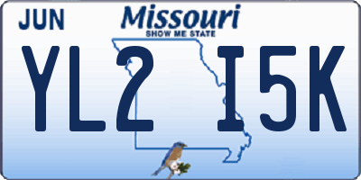 MO license plate YL2I5K