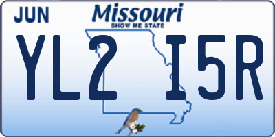MO license plate YL2I5R