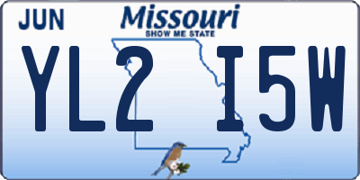 MO license plate YL2I5W