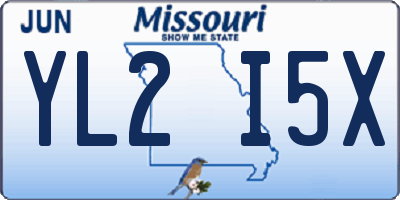MO license plate YL2I5X