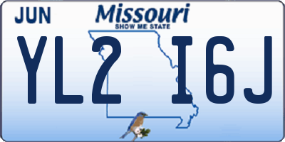 MO license plate YL2I6J
