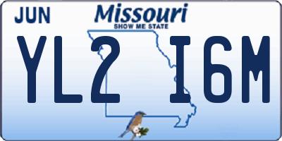 MO license plate YL2I6M