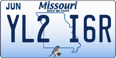 MO license plate YL2I6R