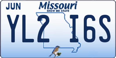 MO license plate YL2I6S