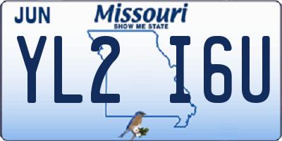 MO license plate YL2I6U