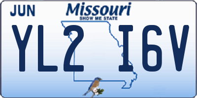 MO license plate YL2I6V