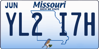 MO license plate YL2I7H