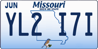 MO license plate YL2I7I
