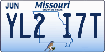 MO license plate YL2I7T