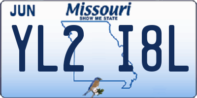 MO license plate YL2I8L