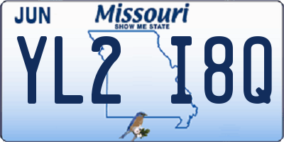 MO license plate YL2I8Q