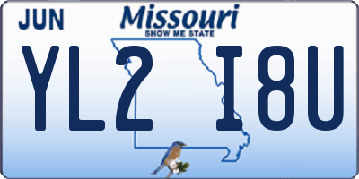 MO license plate YL2I8U