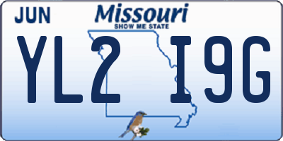 MO license plate YL2I9G