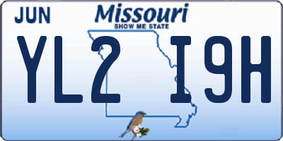MO license plate YL2I9H