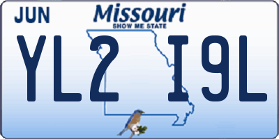 MO license plate YL2I9L