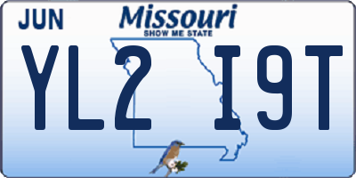 MO license plate YL2I9T