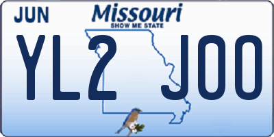 MO license plate YL2J0O