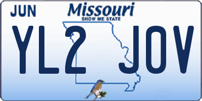 MO license plate YL2J0V